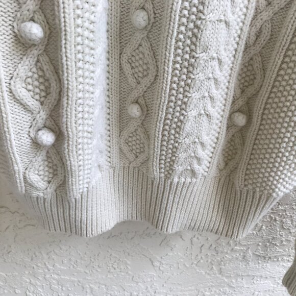 TALBOTS Fisherman's Sweater 100% Cotton Sz L UNWORN AUSTRALIA UNWORN NEW NO TAGS - Picture 5 of 6